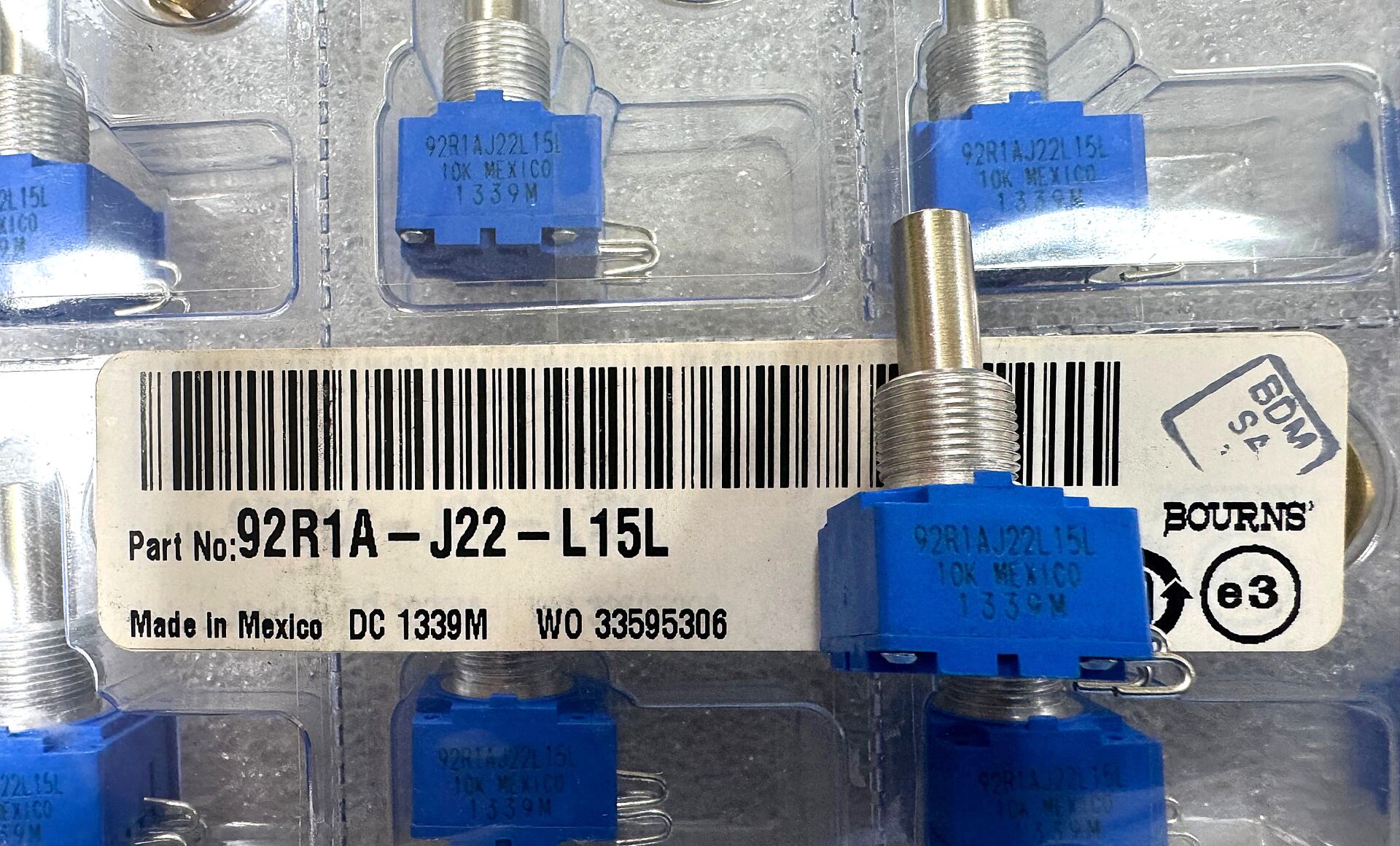 92R1A-J22-L15L (10K TEK TUR POTANSİYOMETRE)