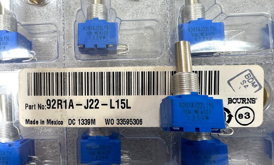 92R1A-J22-L15L (10K TEK TUR POTANSİYOMETRE)