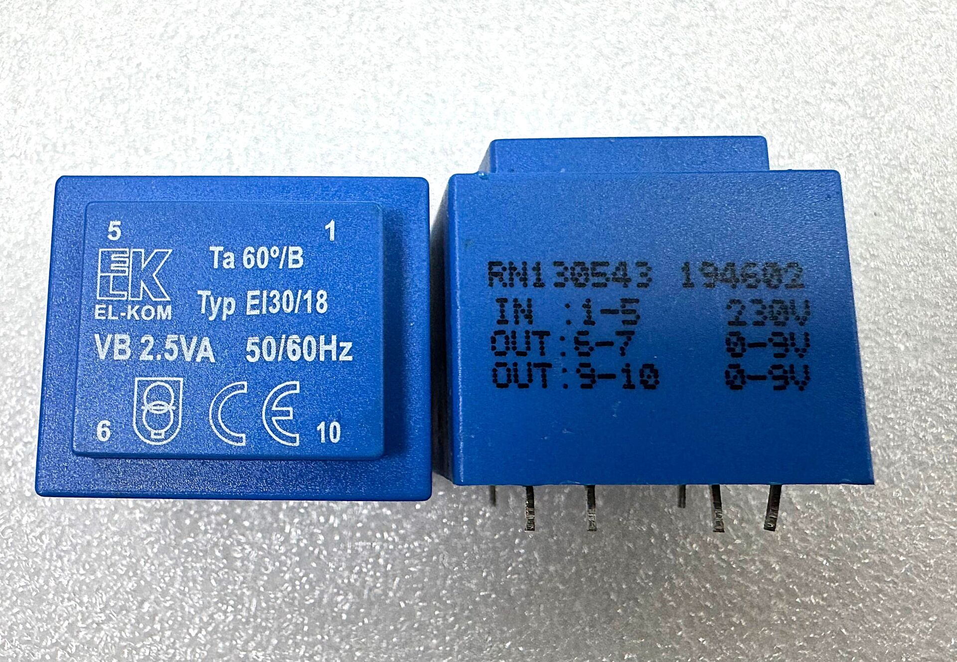 2X9 2.5VA TRAFO