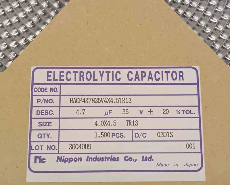 4.7UF 35V 4x4.5  SMD   NIPPON
