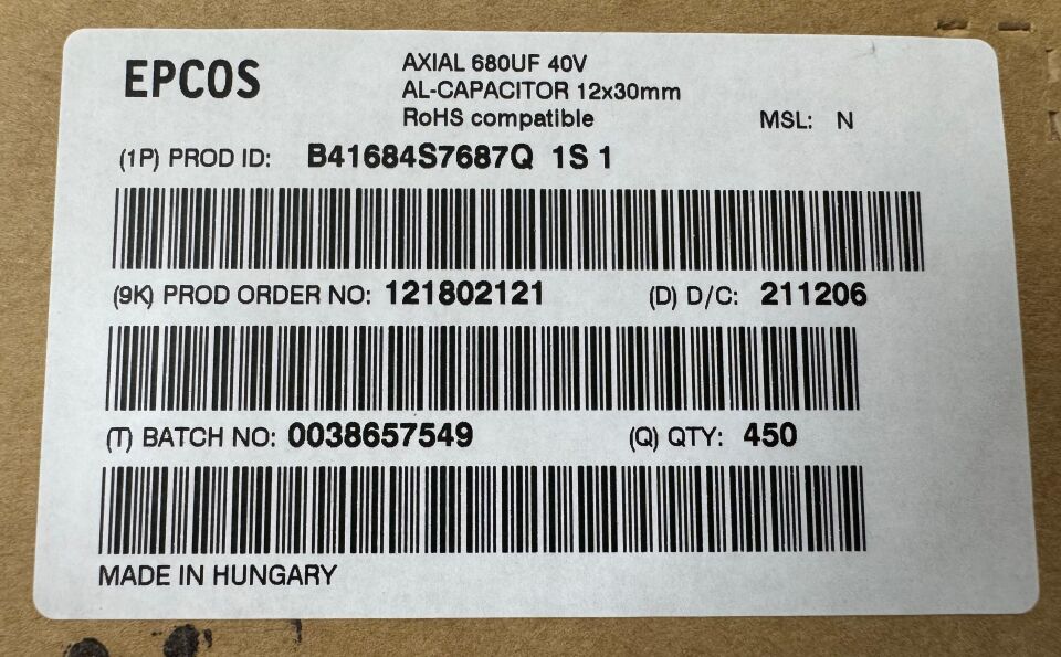 680UF 40V 125C  AXİEL