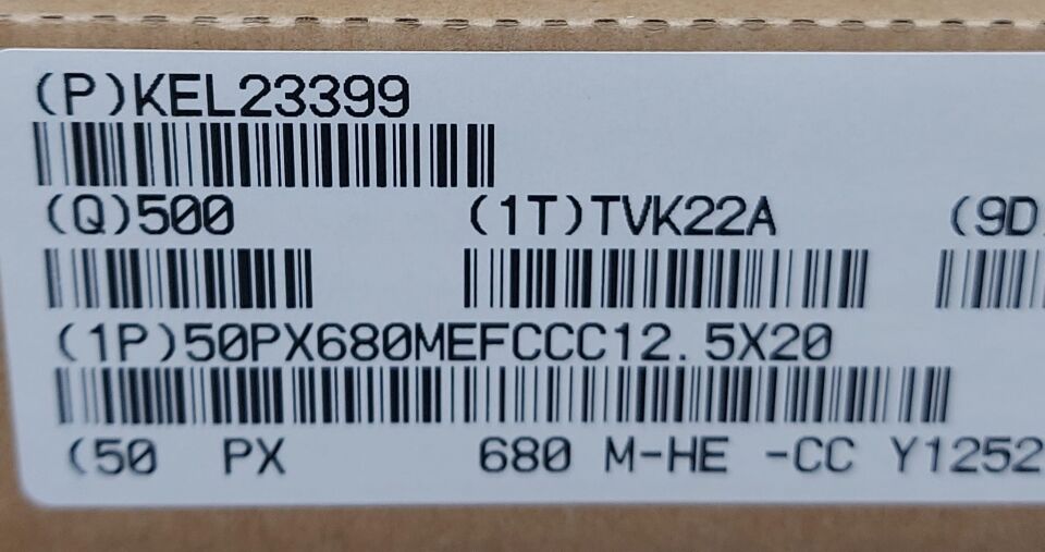 680UF 50V 12.5X20 105C  RUBYCON