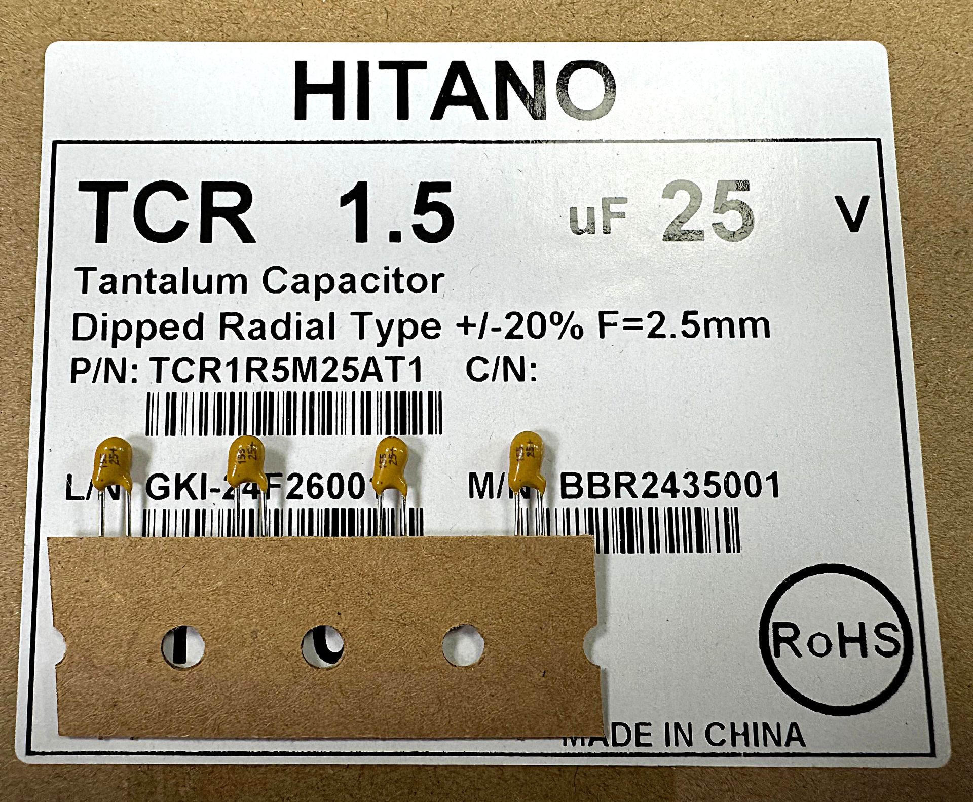 1.5UF 25V TANTAL