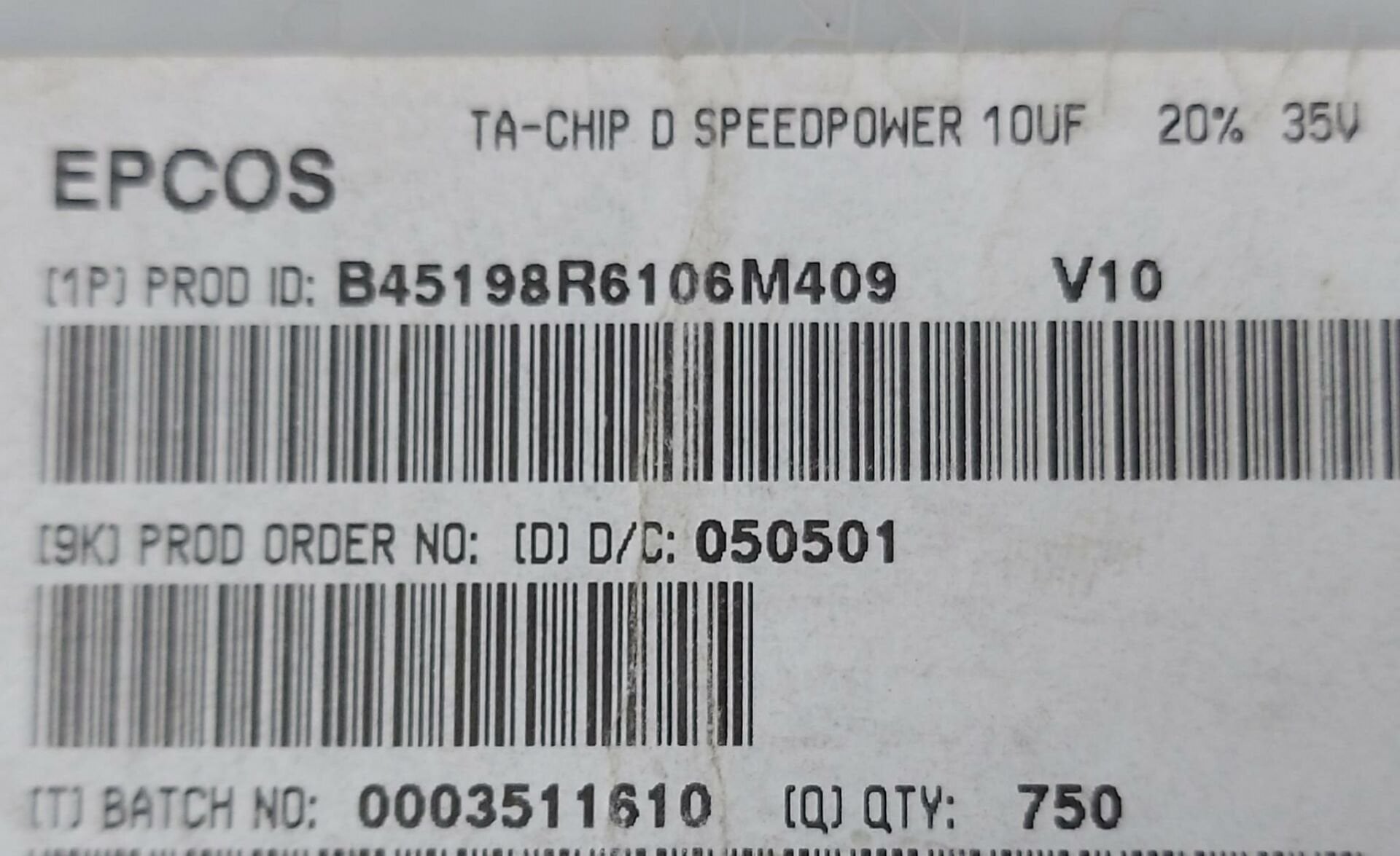 10UF 35V  D CASE  SMD TANTAL