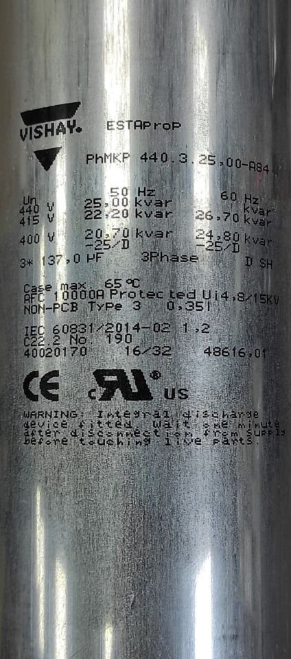 25.00 KVAR 440V