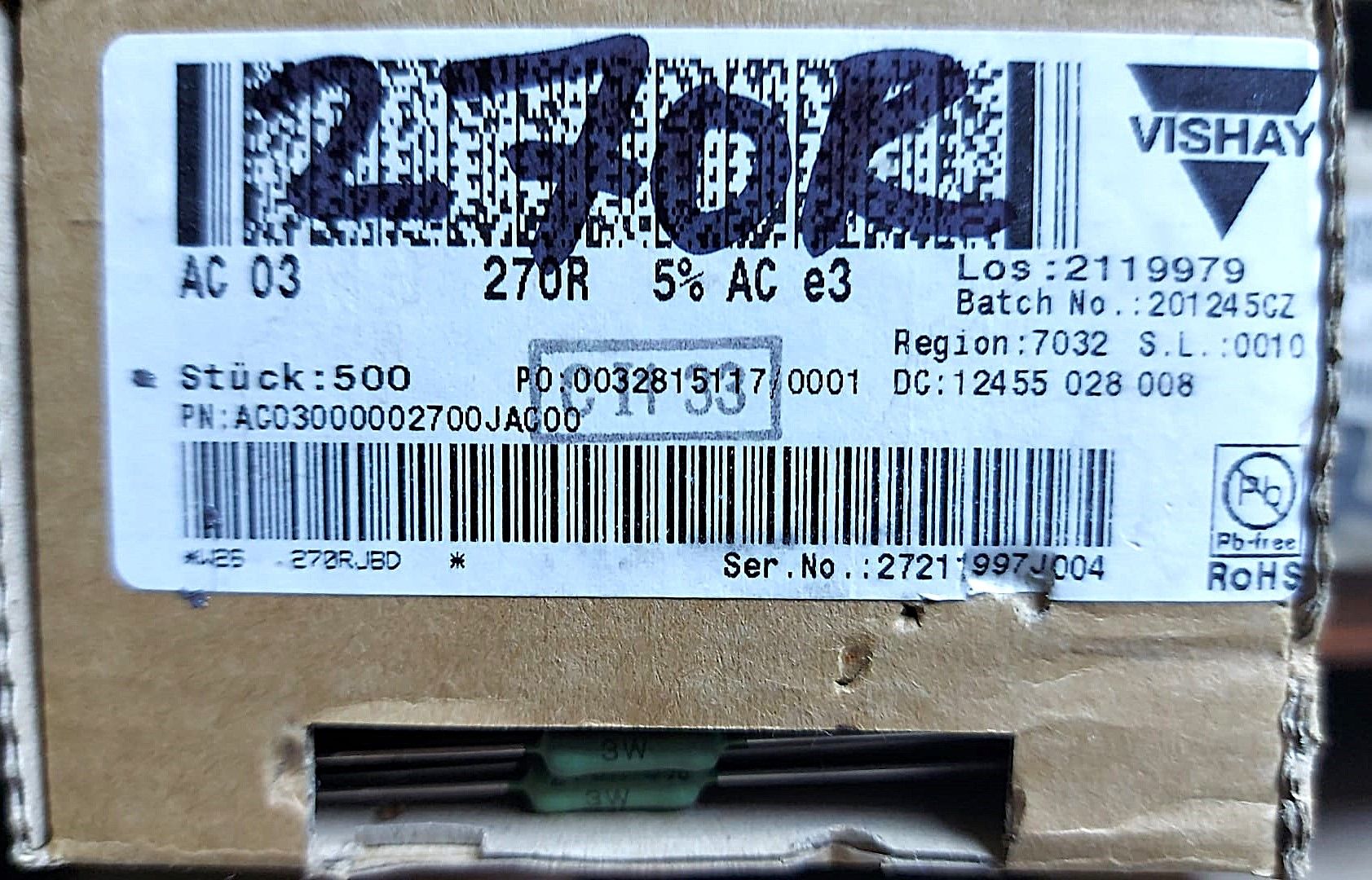 270R 3W %5 DİRENÇ